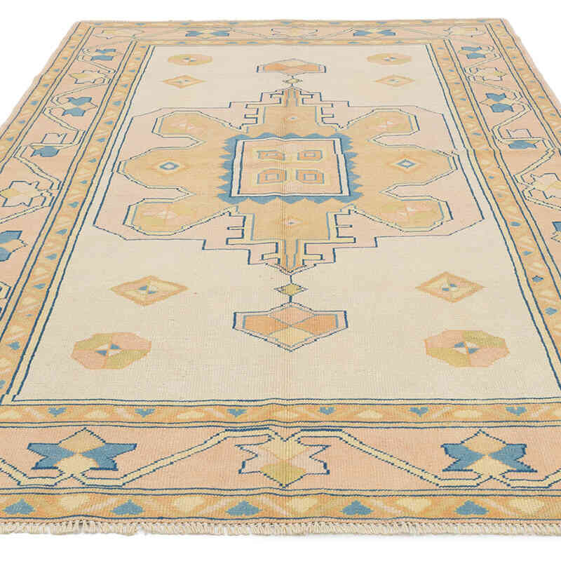 Alfombra Vintage Turca Anudada a Mano - 159 cm x 239 cm - K0065108
