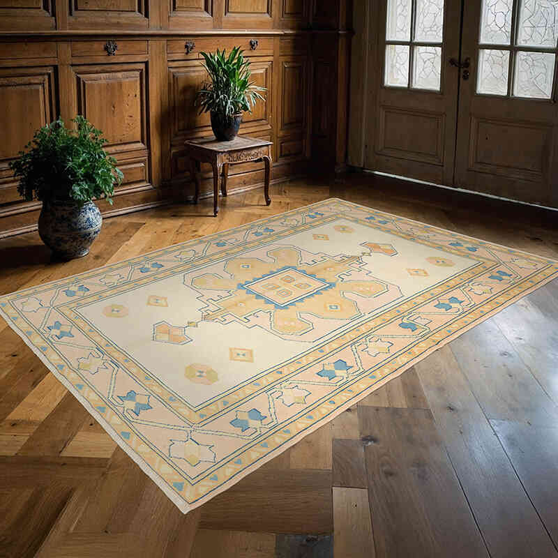 Alfombra Vintage Turca Anudada a Mano - 159 cm x 239 cm - K0065108