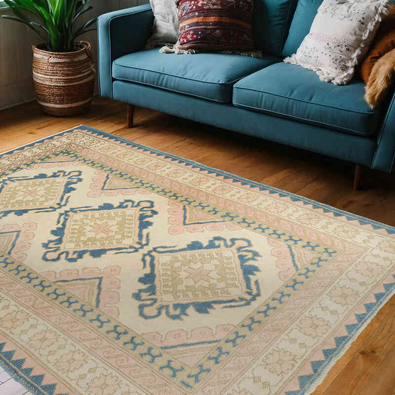 El Dokuma Vintage Halı - 153 cm x 213 cm - K0065109