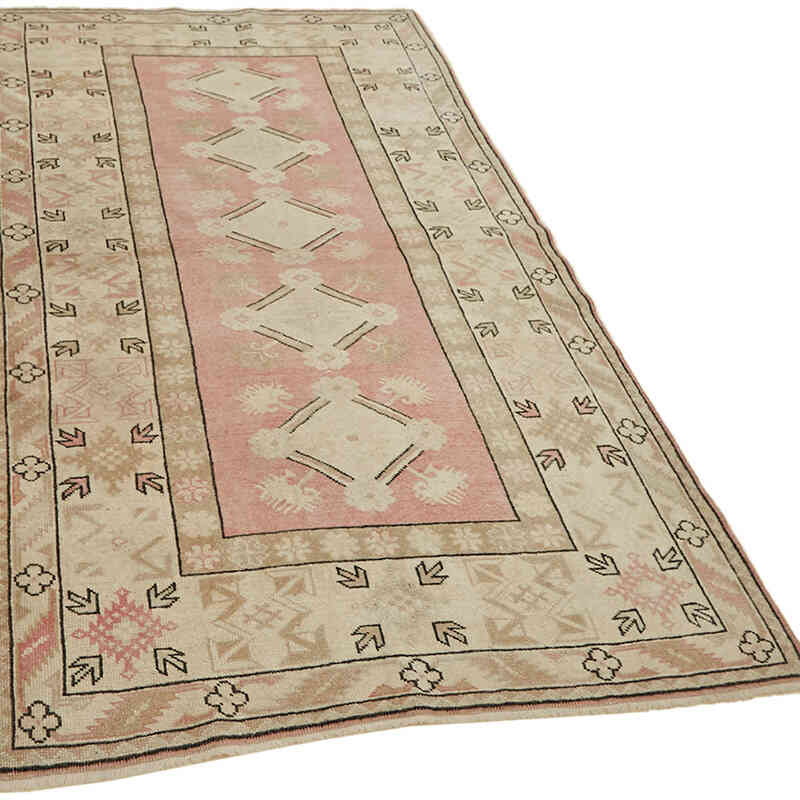 Alfombra Vintage Turca Anudada a Mano - 119 cm x 216 cm - K0065114