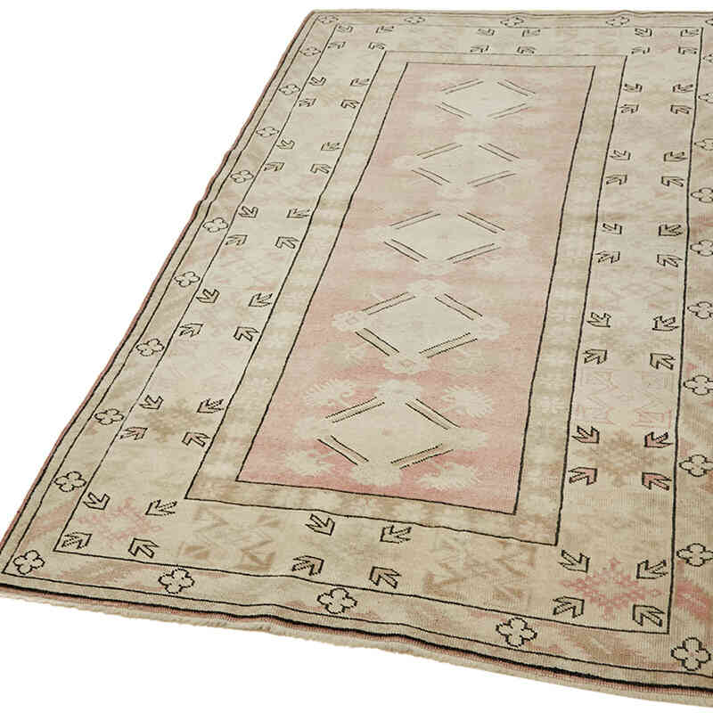 Alfombra Vintage Turca Anudada a Mano - 119 cm x 216 cm - K0065114