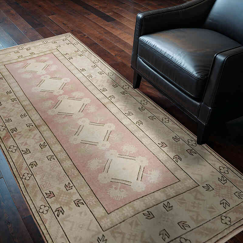 Alfombra Vintage Turca Anudada a Mano - 119 cm x 216 cm - K0065114