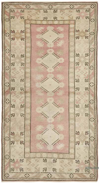 Alfombra Vintage Turca Anudada a Mano - 119 cm x 216 cm