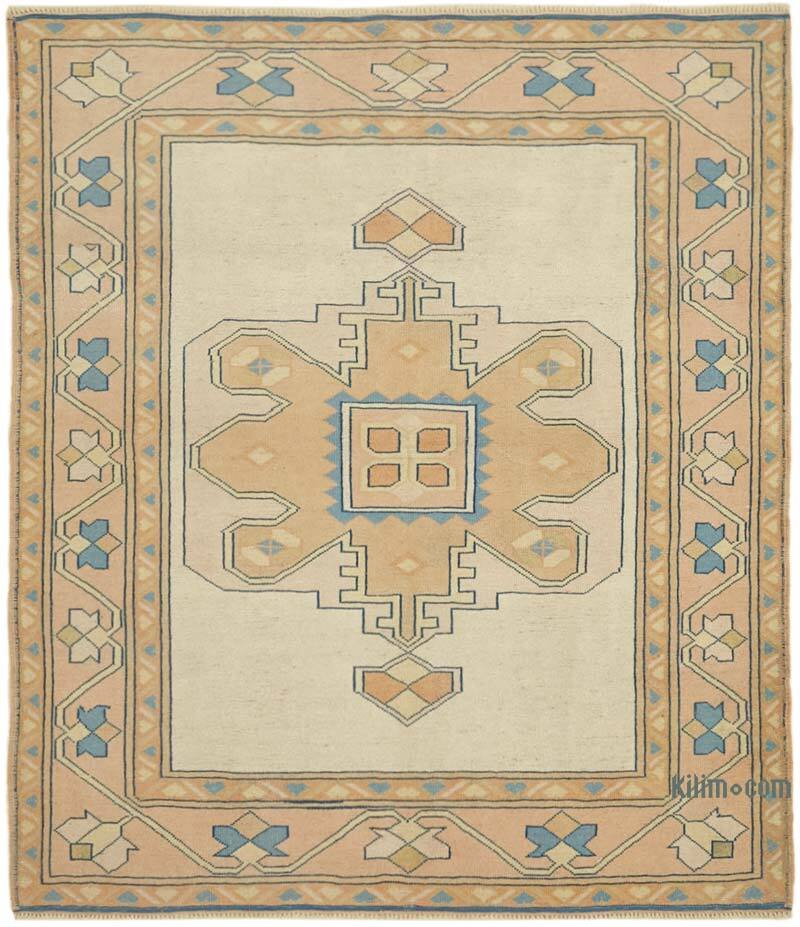 El Dokuma Vintage Halı - 161 cm x 182 cm - K0065115