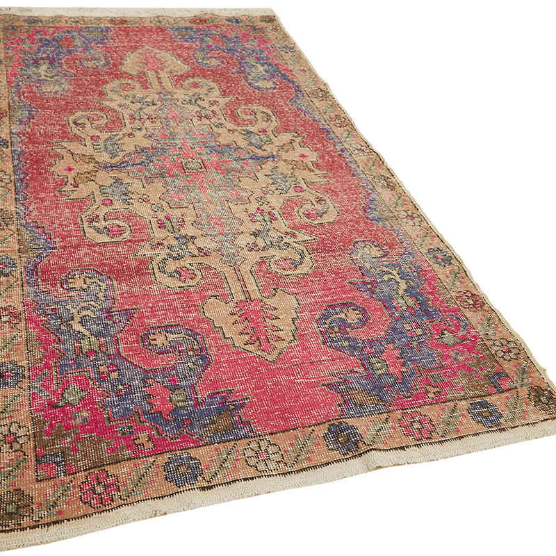 Alfombra Vintage Turca Anudada a Mano - 140 cm x 236 cm - K0065116