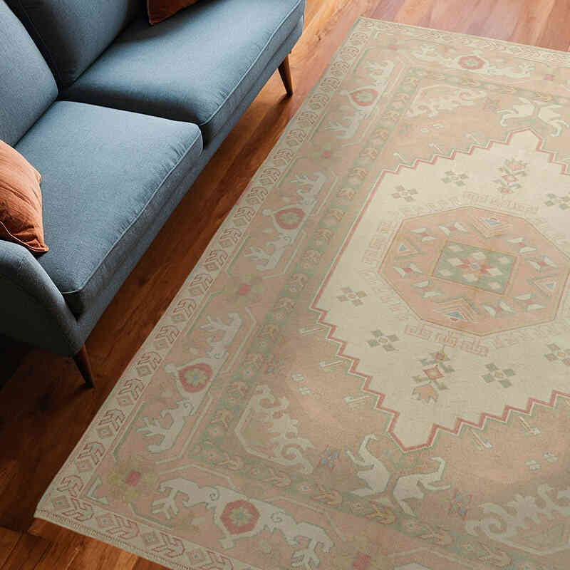 Vintage Turkish Hand-Knotted Rug - 6'  x 8' 1" (72" x 97") - K0065118