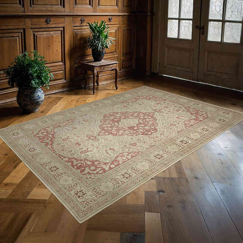 El Dokuma Vintage Halı - 153 cm x 220 cm - K0065127