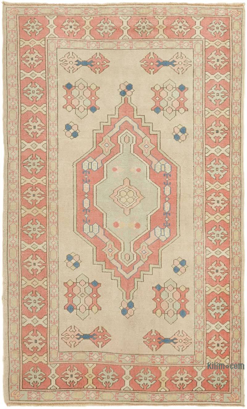 Vintage Turkish Hand-Knotted Rug - 4' 7" x 7' 5" (55" x 89") - K0065129