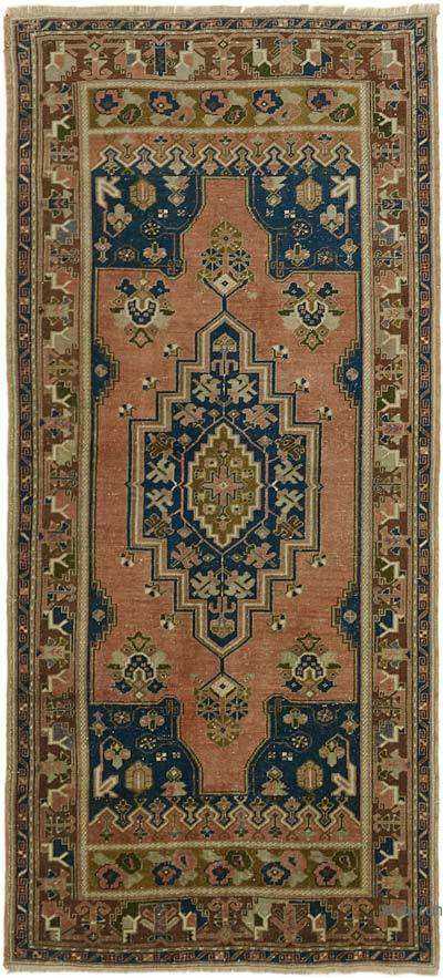 Vintage Turkish Hand-Knotted Rug - 3' 8" x 7' 10" (44 in. x 94 in.)