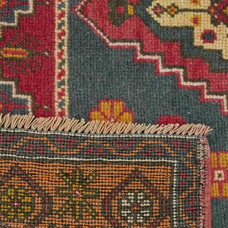 Alfombra Vintage Turca Anudada a Mano - 131 cm x 222 cm - K0065145
