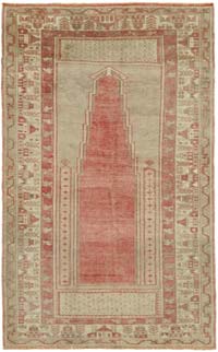 Vintage Turkish Hand-Knotted Rug - 4' 2" x 6' 3" (50" x 75")