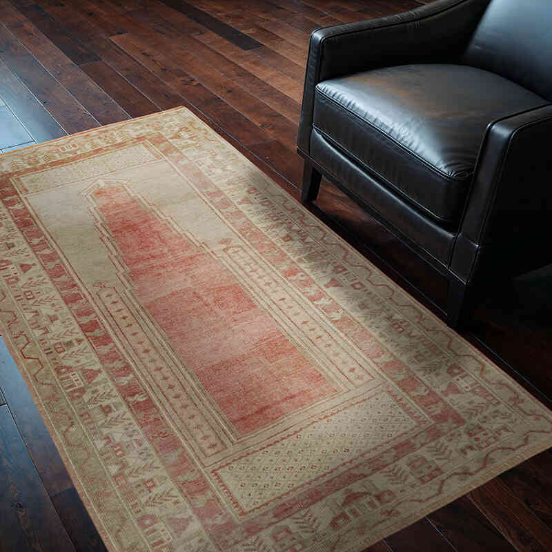 El Dokuma Vintage Halı - 127 cm x 190 cm - K0065147