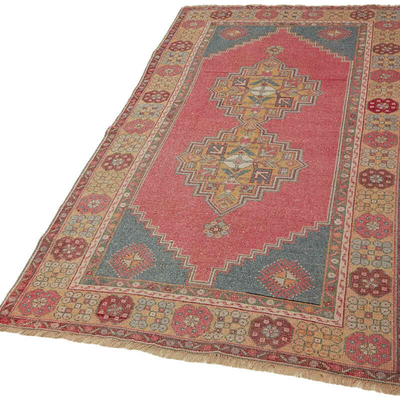 Alfombra Vintage Turca Anudada a Mano - 115 cm x 219 cm - K0065148