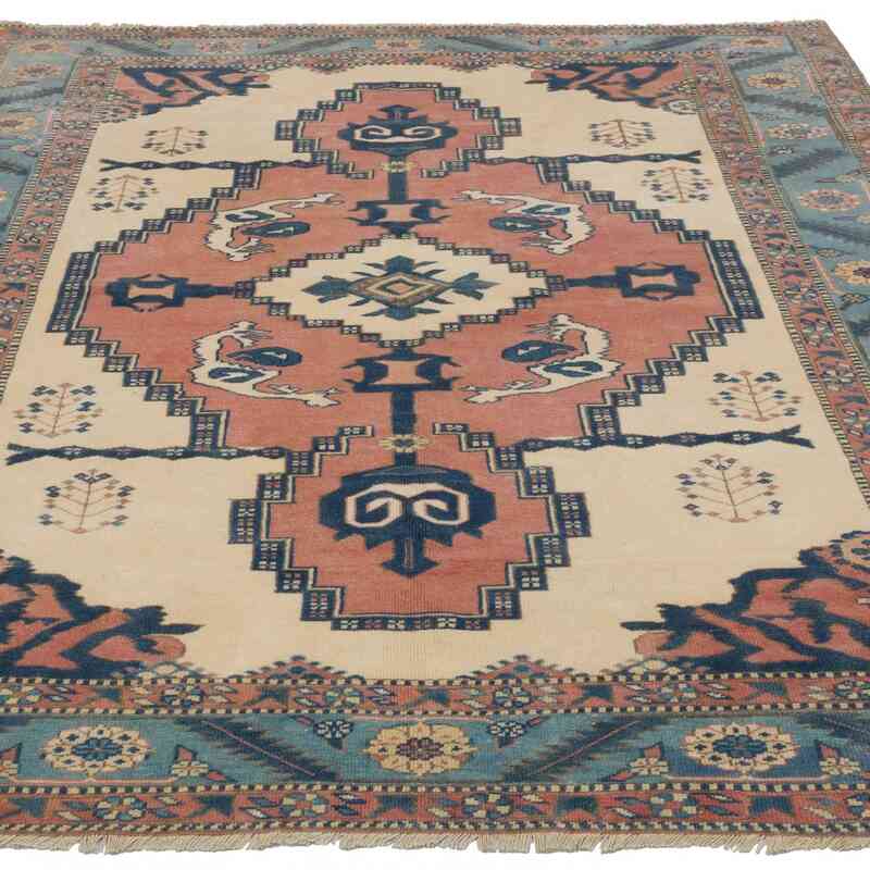 Vintage Turkish Hand-Knotted Rug - 4' 11" x 6' 6" (59 in. x 78 in.) - K0065151