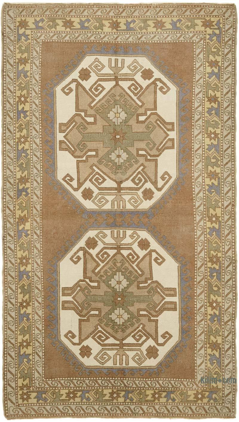 Alfombra Vintage Turca Anudada a Mano - 152 cm x 263 cm - K0065155
