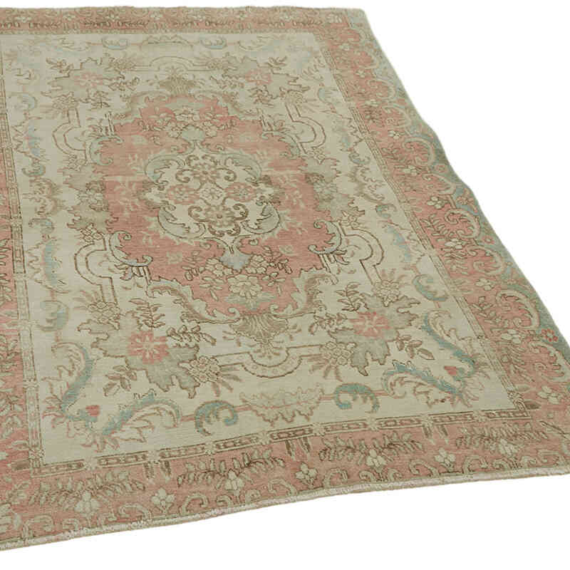 Vintage Turkish Hand-Knotted Rug - 4' 8" x 5' 9" (56" x 69") - K0065156