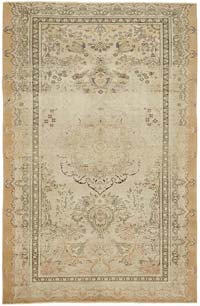 Alfombra Vintage Turca Anudada a Mano - 137 cm x 208 cm