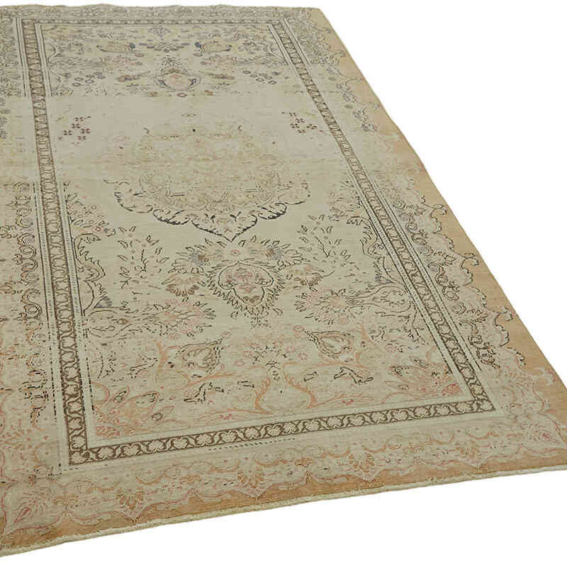 Alfombra Vintage Turca Anudada a Mano - 137 cm x 208 cm - K0065159