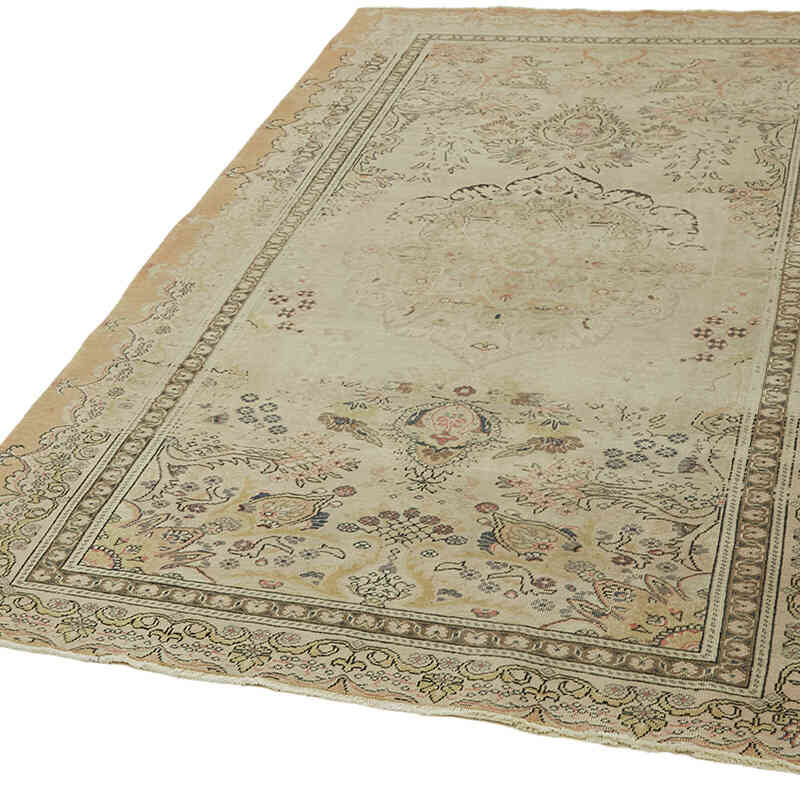 Alfombra Vintage Turca Anudada a Mano - 137 cm x 208 cm - K0065159