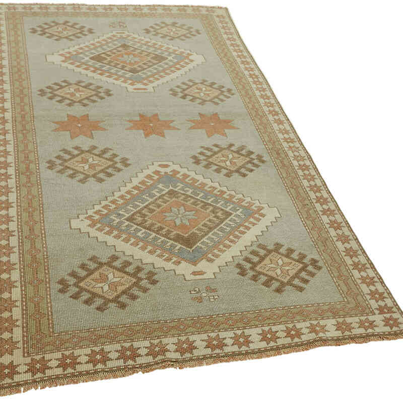 El Dokuma Vintage Halı - 127 cm x 211 cm - K0065164
