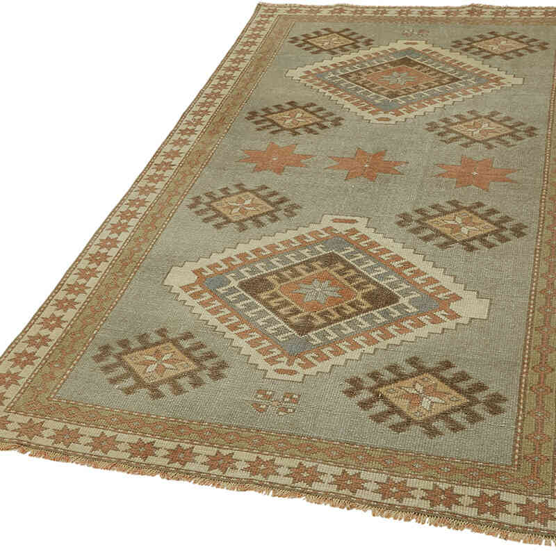 El Dokuma Vintage Halı - 127 cm x 211 cm - K0065164