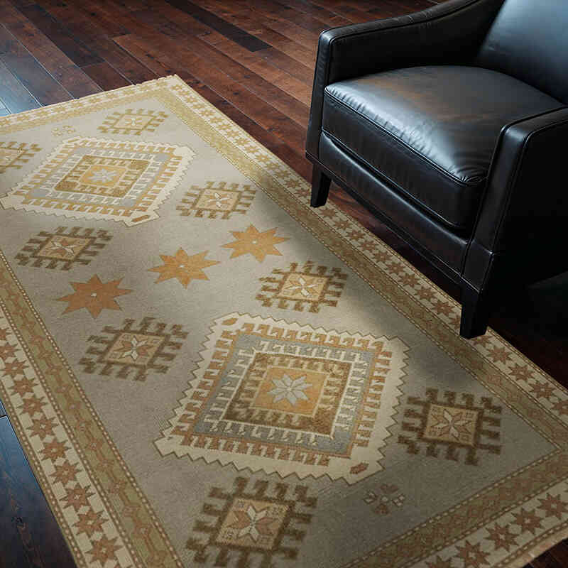 El Dokuma Vintage Halı - 127 cm x 211 cm - K0065164