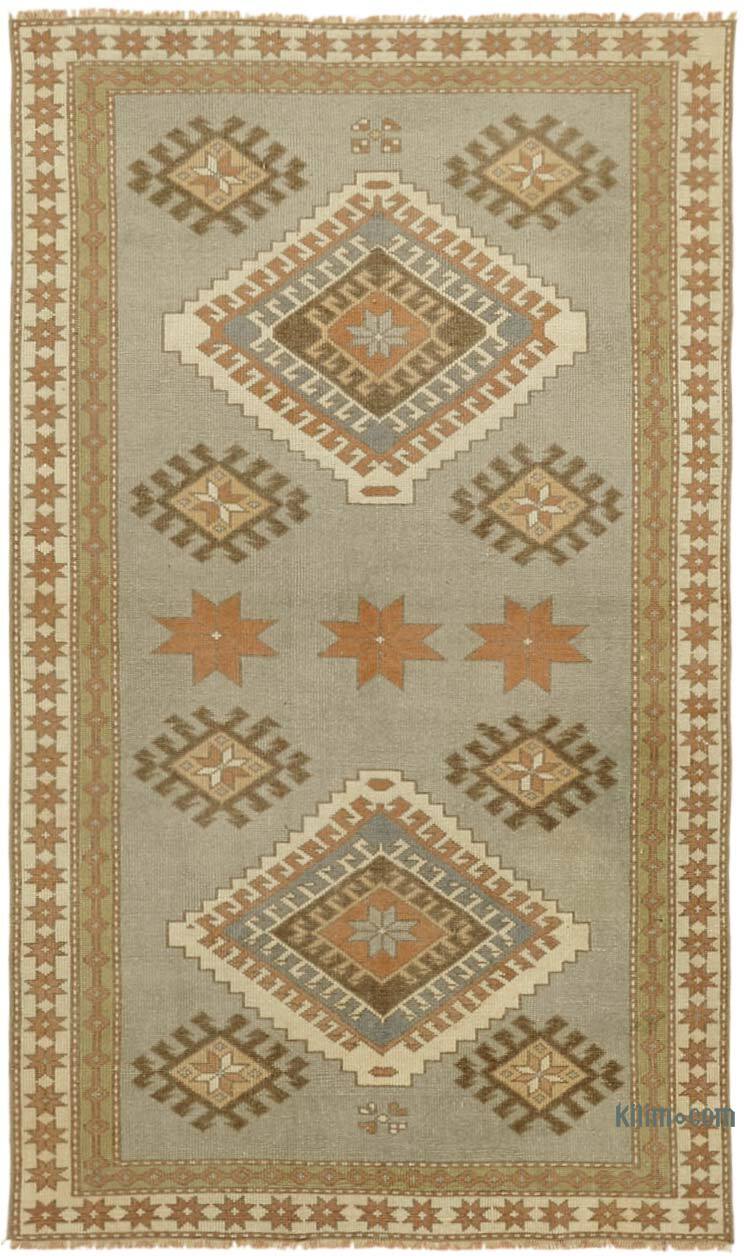 El Dokuma Vintage Halı - 127 cm x 211 cm - K0065164