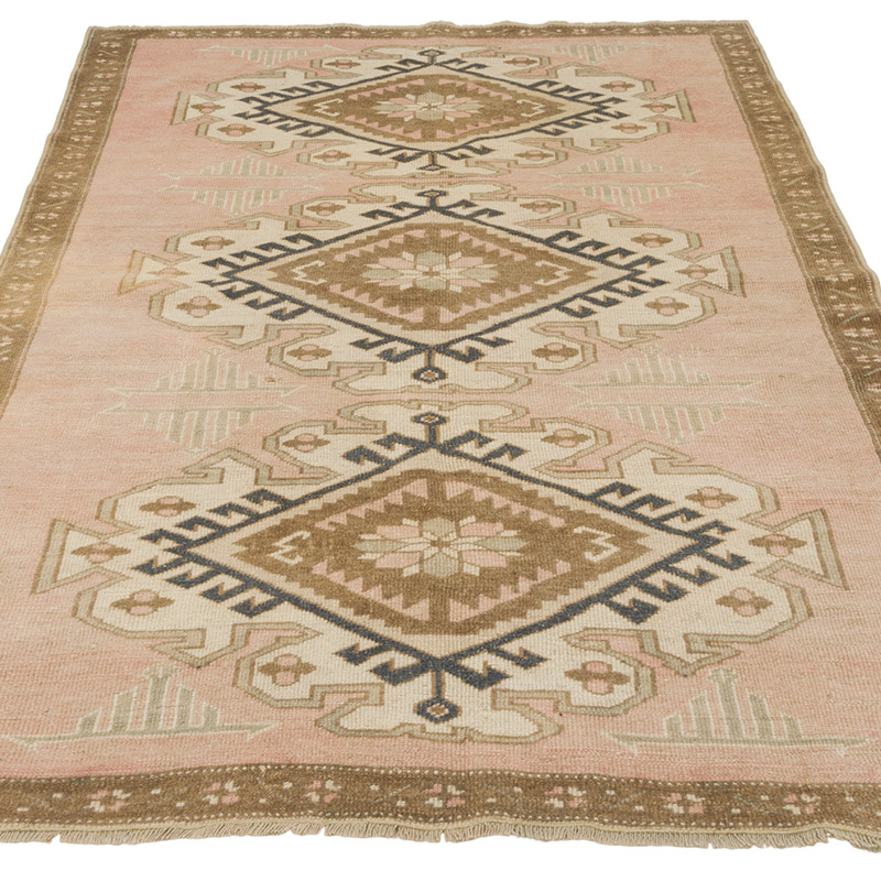 Vintage Turkish Hand-Knotted Rug - 4' 1" x 6' 2" (49" x 74") - K0065172