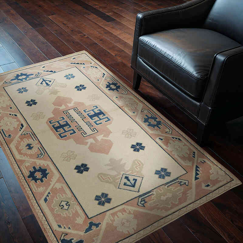 El Dokuma Vintage Halı - 124 cm x 167 cm - K0065174