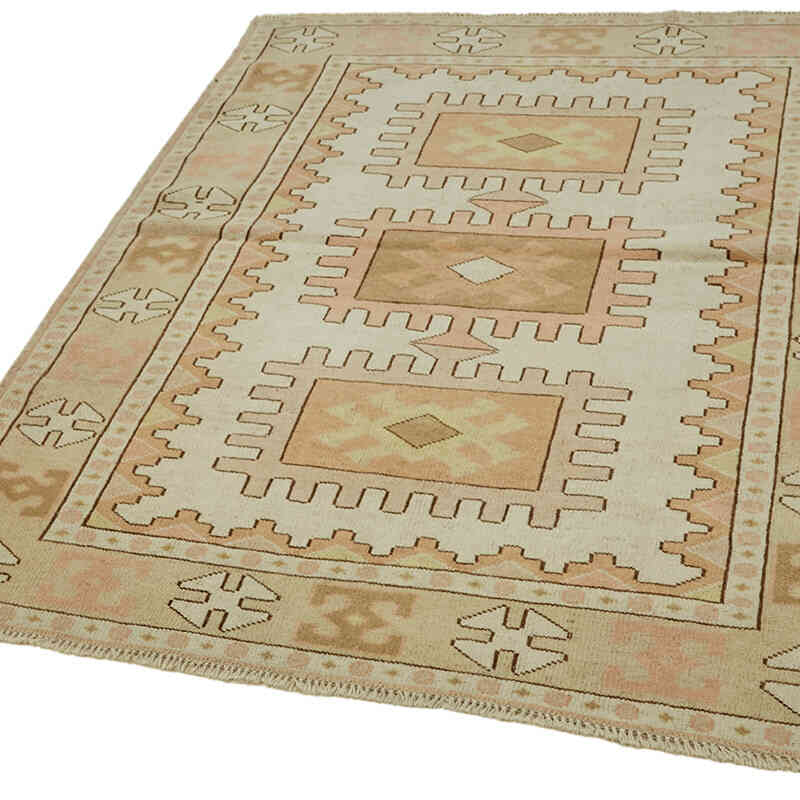 El Dokuma Vintage Halı - 139 cm x 166 cm - K0065175