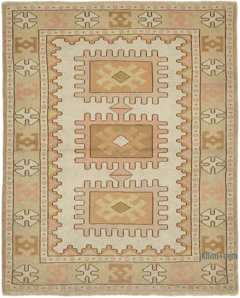 El Dokuma Vintage Halı - 139 cm x 166 cm - K0065175