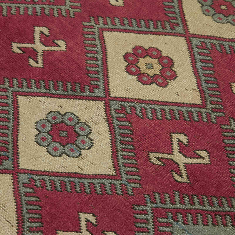 Alfombra Vintage Turca Anudada a Mano - 106 cm x 120 cm - K0065183
