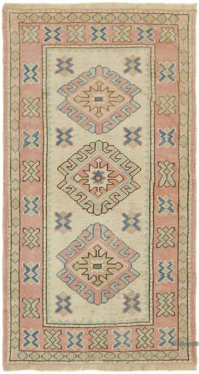 Vintage Turkish Hand-Knotted Rug - 2' 7" x 4' 8" (31 in. x 56 in.)