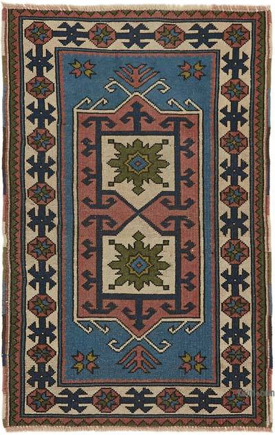 Vintage Turkish Hand-Knotted Rug - 2' 9" x 4' 4" (33 in. x 52 in.)