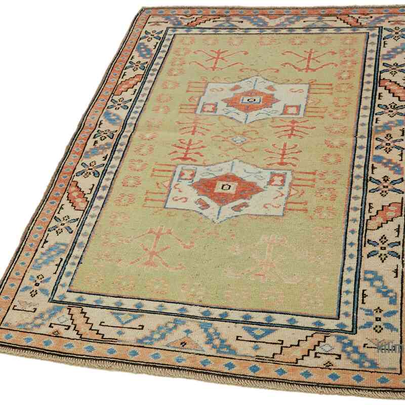 Alfombra Vintage Turca Anudada a Mano - 102 cm x 152 cm - K0065238
