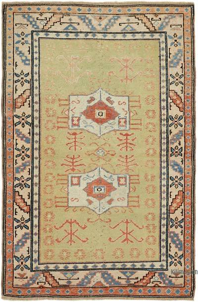 Alfombra Vintage Turca Anudada a Mano - 102 cm x 152 cm