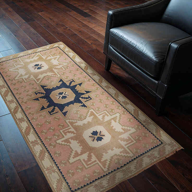 El Dokuma Vintage Halı - 104 cm x 169 cm - K0065242