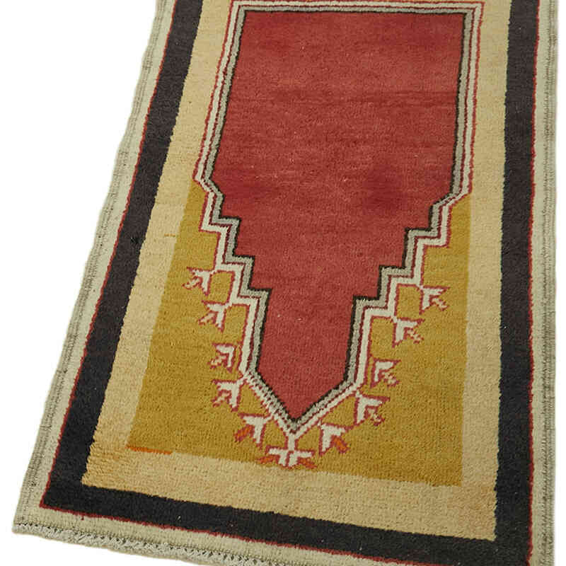 El Dokuma Vintage Halı - 65 cm x 110 cm - K0065267
