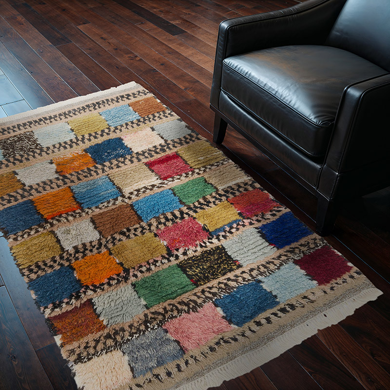 Multicolor New Turkish Tulu Rug - 3' 11" x 5' 4" (47" x 64") - K0065300