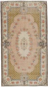 Vintage Turkish Hand-Knotted Rug - 3' 11" x 7' 1" (47" x 85")