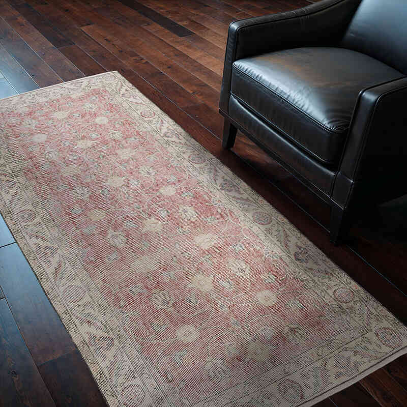 Alfombra Vintage Turca Anudada a Mano - 100 cm x 192 cm - K0065306