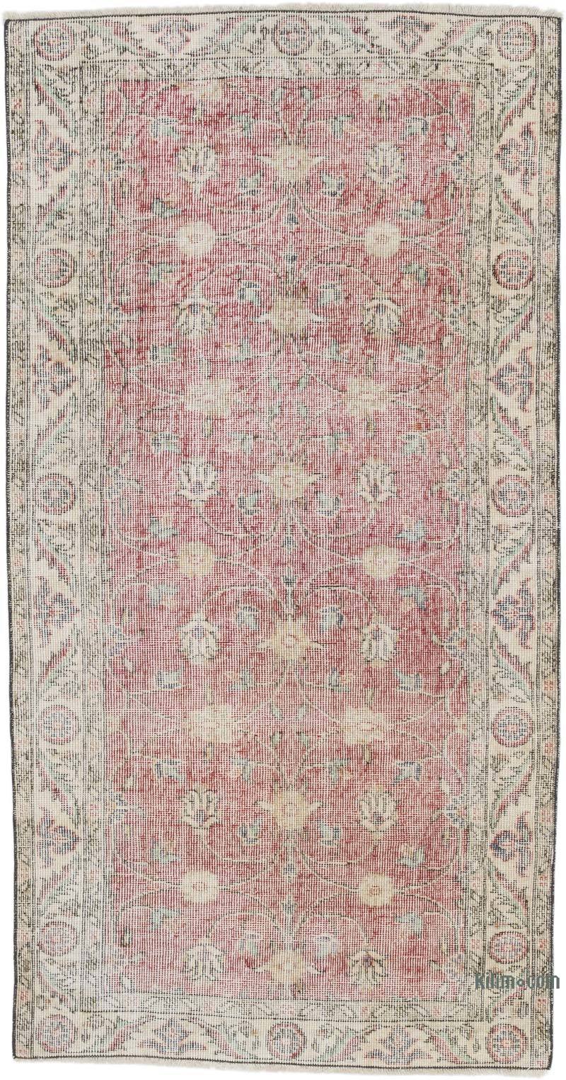Alfombra Vintage Turca Anudada a Mano - 100 cm x 192 cm - K0065306