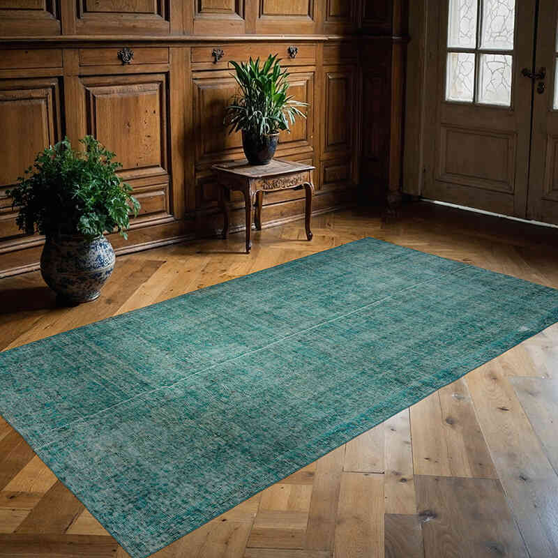 Alfombra Turca Vintage Sobre-teñida - 126 cm x 230 cm - K0065309