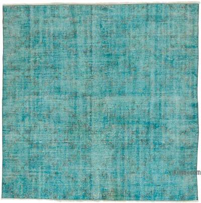 Over-dyed Vintage Hand-Knotted Turkish Rug - 6'  x 6'  (72 in. x 72 in.)