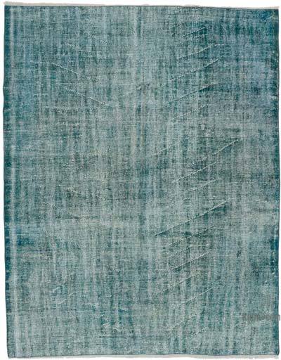 Over-dyed Vintage Hand-Knotted Turkish Rug - 5' 6" x 6' 11" (66 in. x 83 in.)