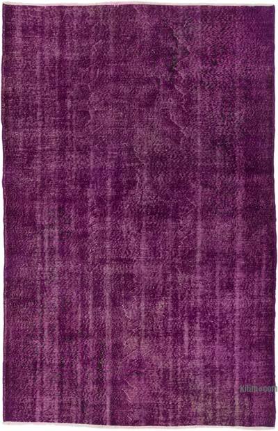 Boyalı El Dokuma Vintage Halı - 170 cm x 260 cm
