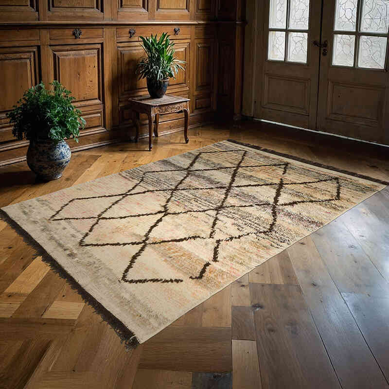 Alfombra 'Tulu' de estilo Marroquí Anudada a Mano - 176 cm x 247 cm - K0065380