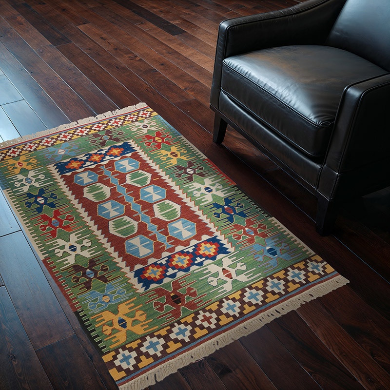 New Handwoven Turkish Kilim Rug - 3' 1" x 4' 7" (37" x 55") - K0065384