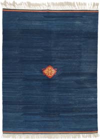 New Handwoven Turkish Kilim Rug - 4' 6" x 5' 11" (54" x 71")