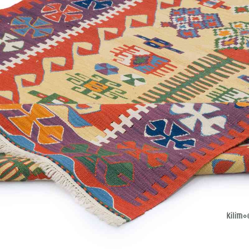 New Handwoven Turkish Kilim Rug - 3' 11" x 6'  (47" x 72") - K0065388